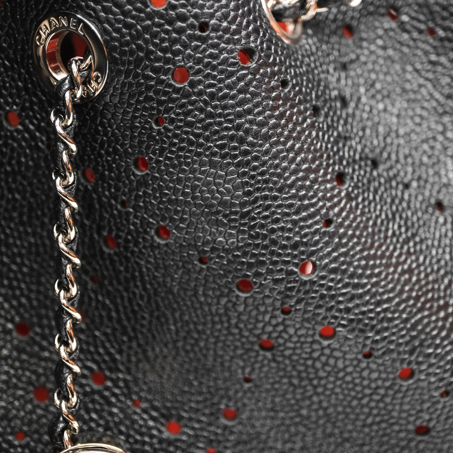 Chanel CC Drawstring Bucket Bag Black Caviar