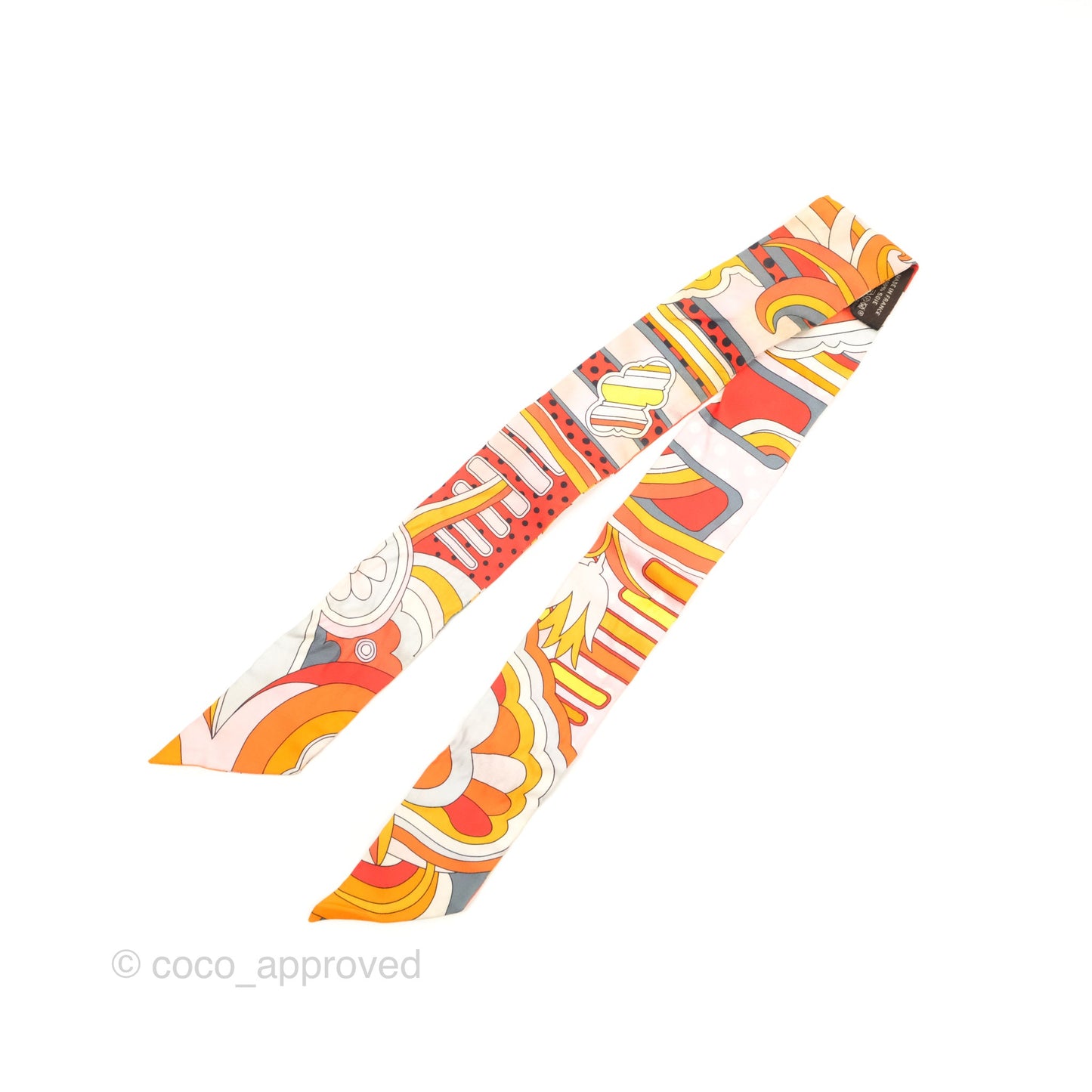 Hermès Faubourg Rainbow Silk Twilly