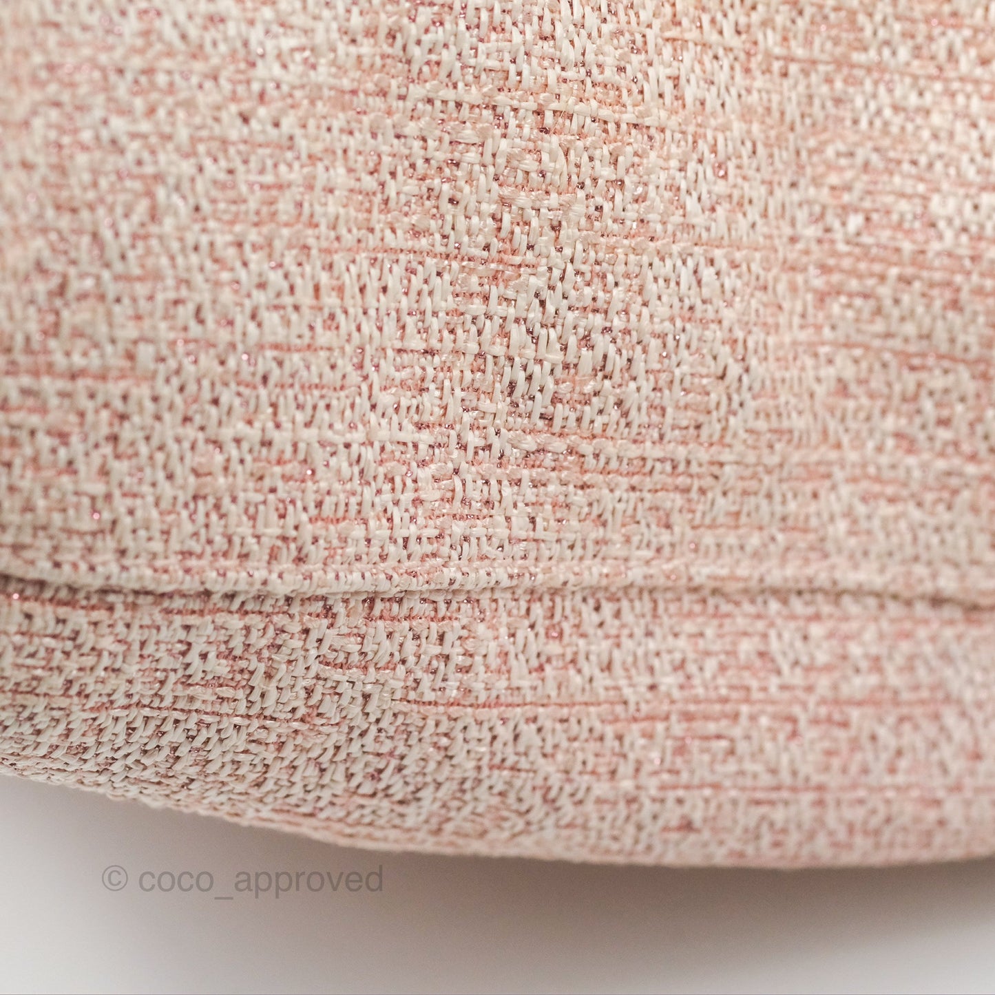 Chanel Large Deauville Tote Pink Woven Tweed Gold Hardware