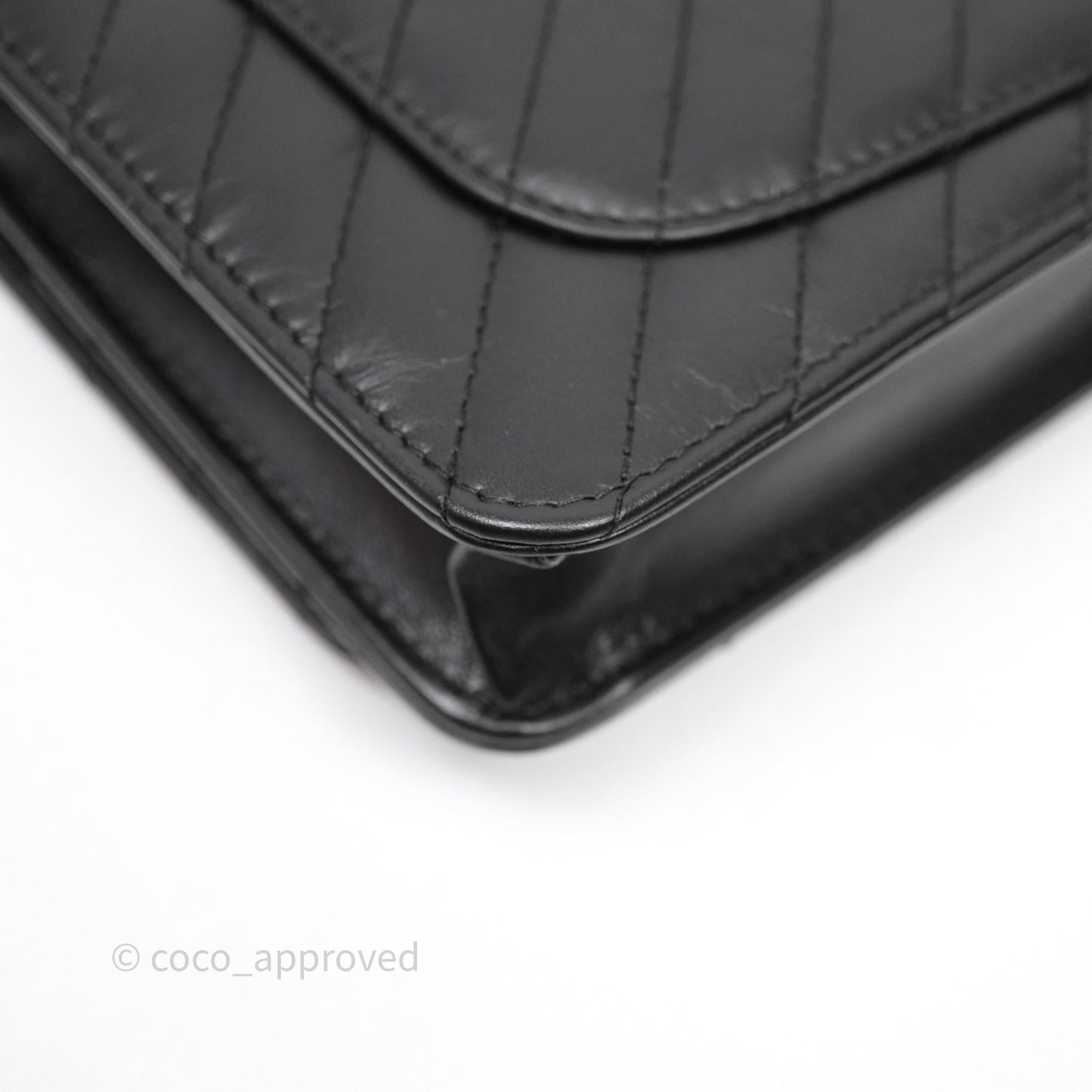 Chanel WOC Chevron Reissue So Black Calfskin