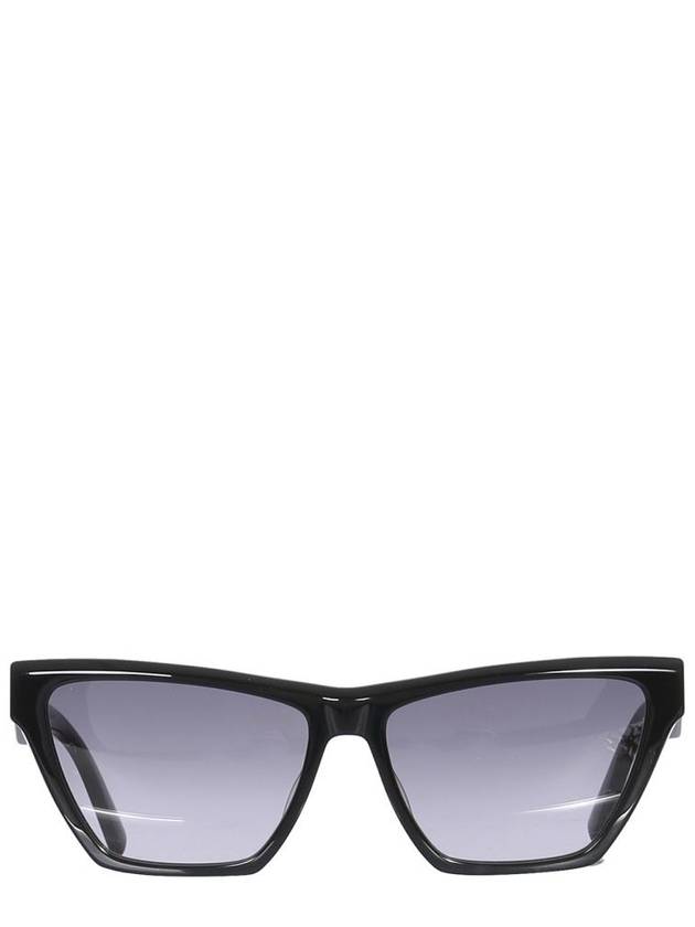 Luxury Saint Laurent SL M103 Gold Logo Cat Eye Sunglasses Black