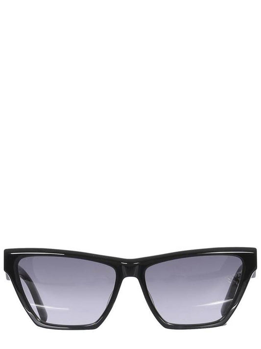 Luxury Saint Laurent SL M103 Gold Logo Cat Eye Sunglasses Black