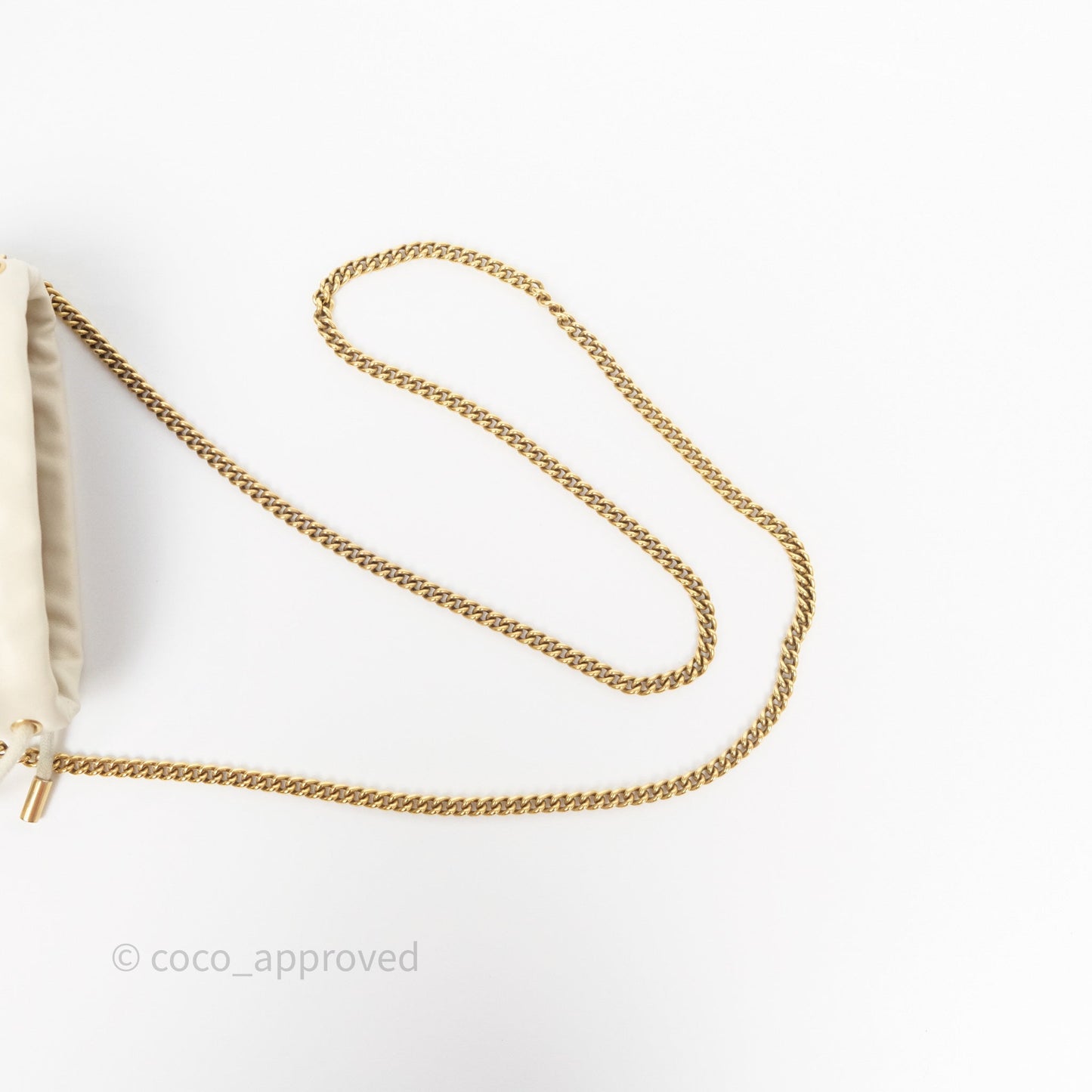 Gucci GG Marmont Mini Bucket Bag Ivory Leather