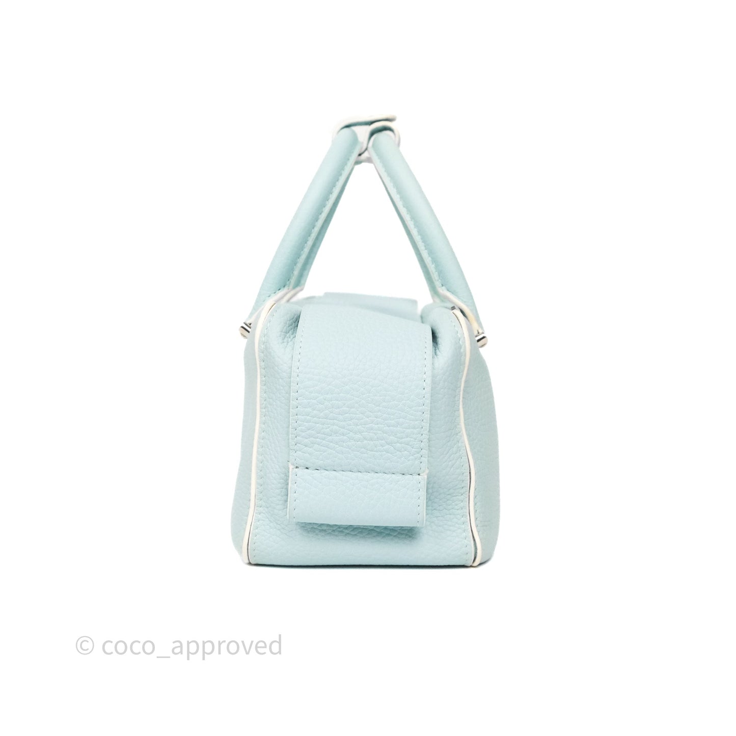 Delvaux Cool Box Mini Taurillon Soft Grained Calfskin Celadon