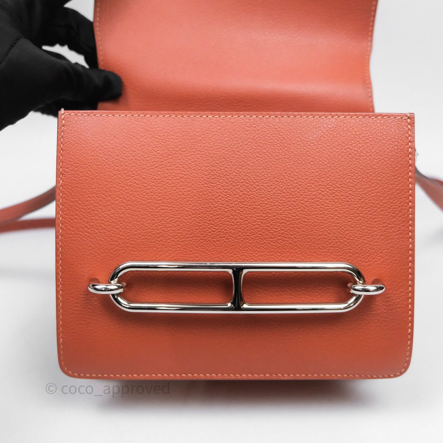 Hermès Roulis Mini 18 Evercolor AH Brush/ Rose Jaipur T5 Palladium Hardware
