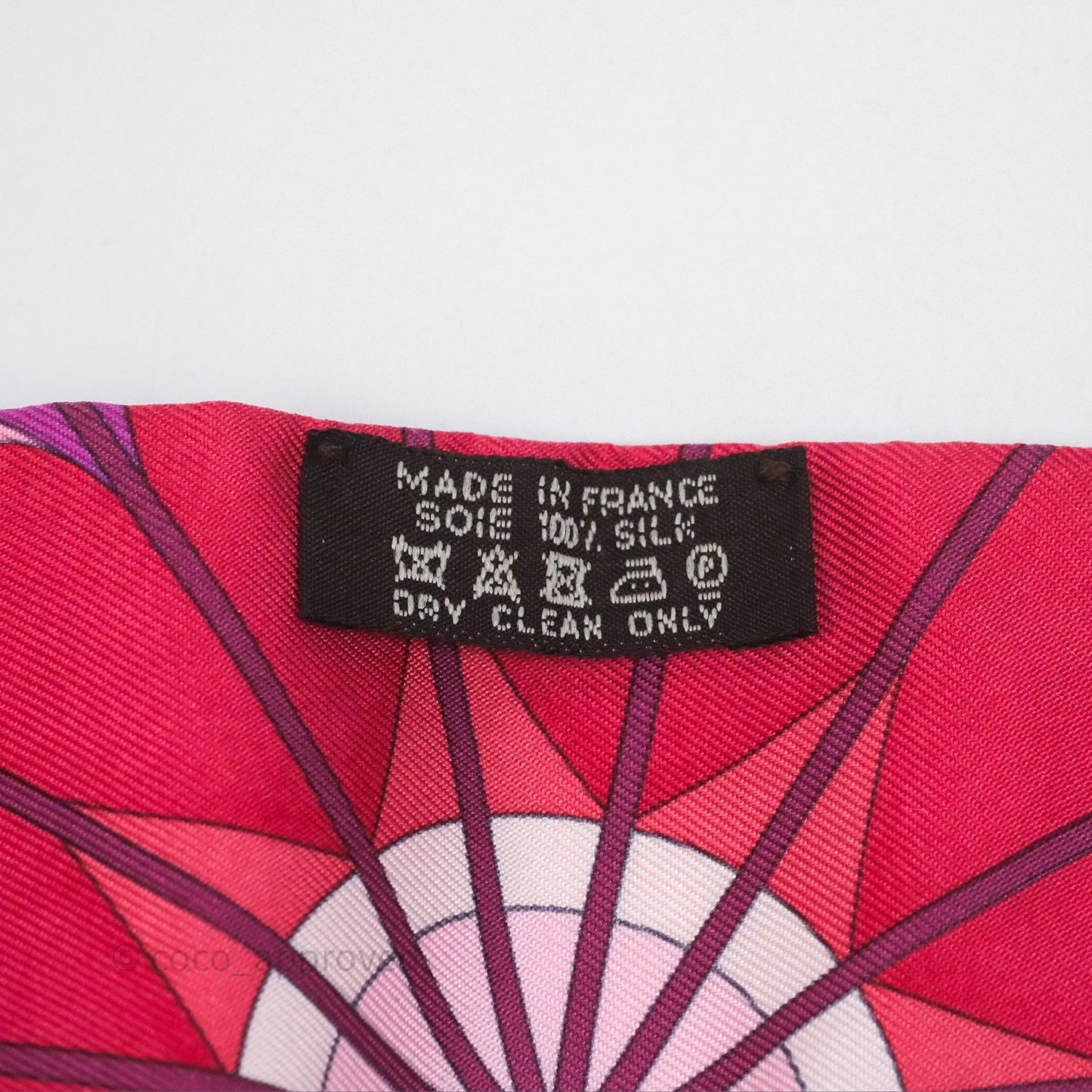 Hermès Rose de Compas Silk Twilly