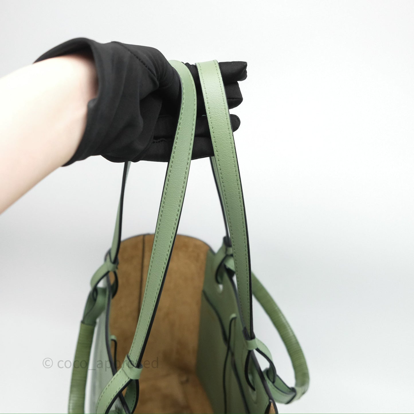 Loewe Small Anagram Tote In Rosemary Green Calfskin