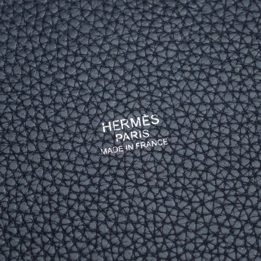 Hermès Picotin 22 Bleu Nuit 2Z Clemence Palladium Hardware