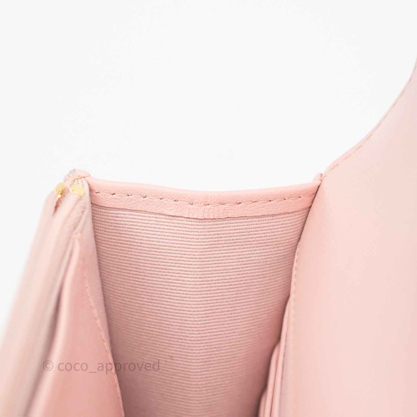 Chanel Camellia Crush Wallet on Chain WOC Pink Lambskin Aged Gold Hardware