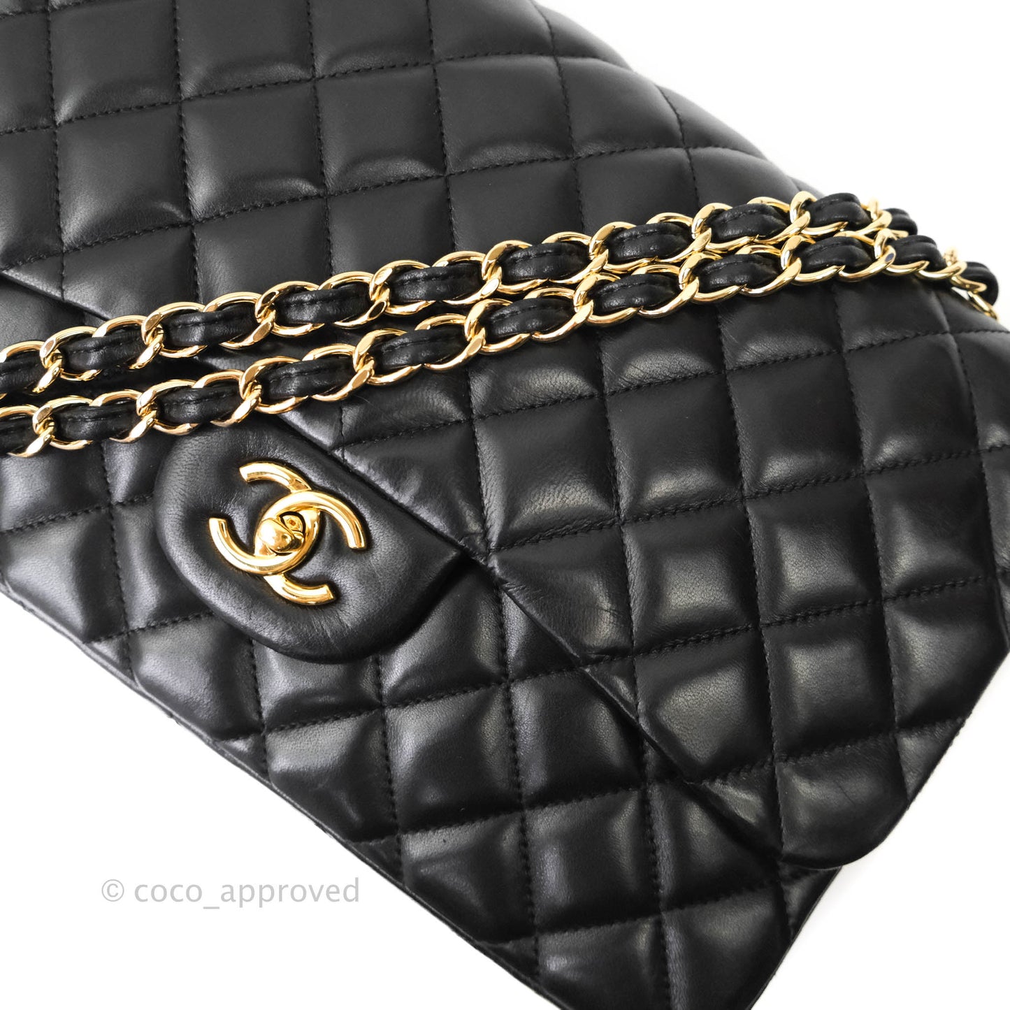 Chanel Jumbo Single Flap Black Lambskin Gold Hardware⁣⁣