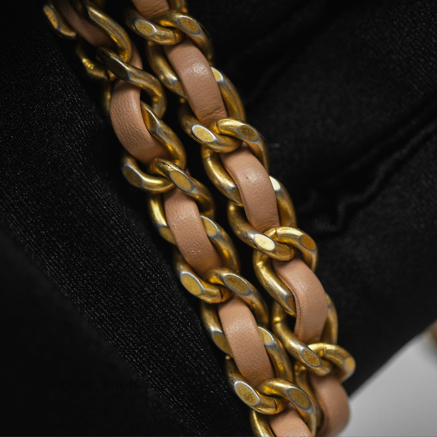 Chanel Quilted Mini Perfect Fit Adjustable Beige Calfskin Gold Hardware