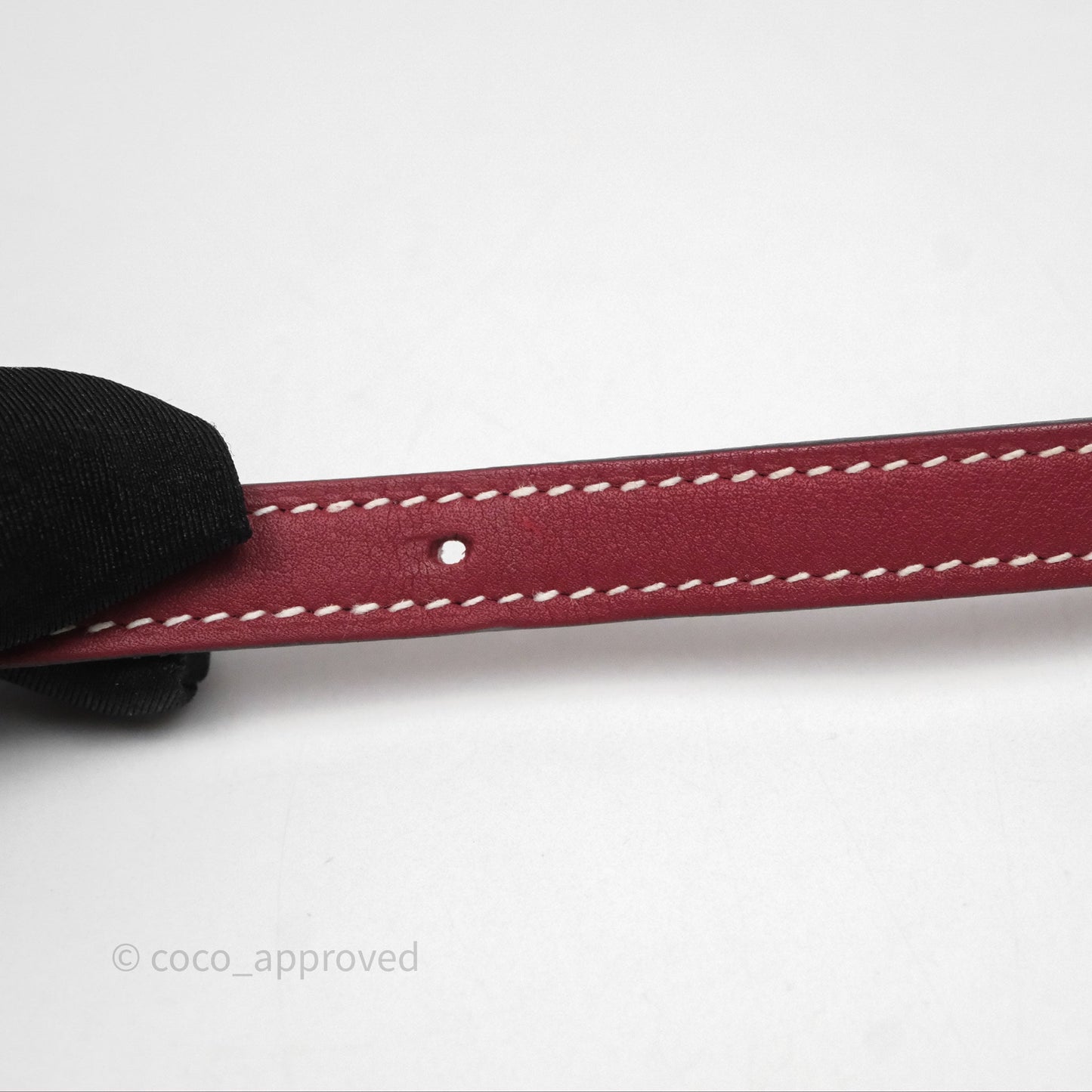 Hermès Halzan 22 Mini Rouge Grenat K1 Swift Palladium Hardware