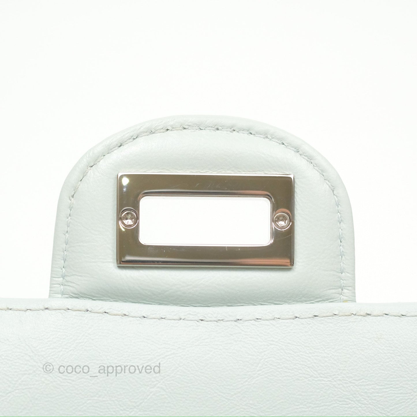 Chanel Mini Reissue 224 Blue Aged Calfskin Silver Hardware