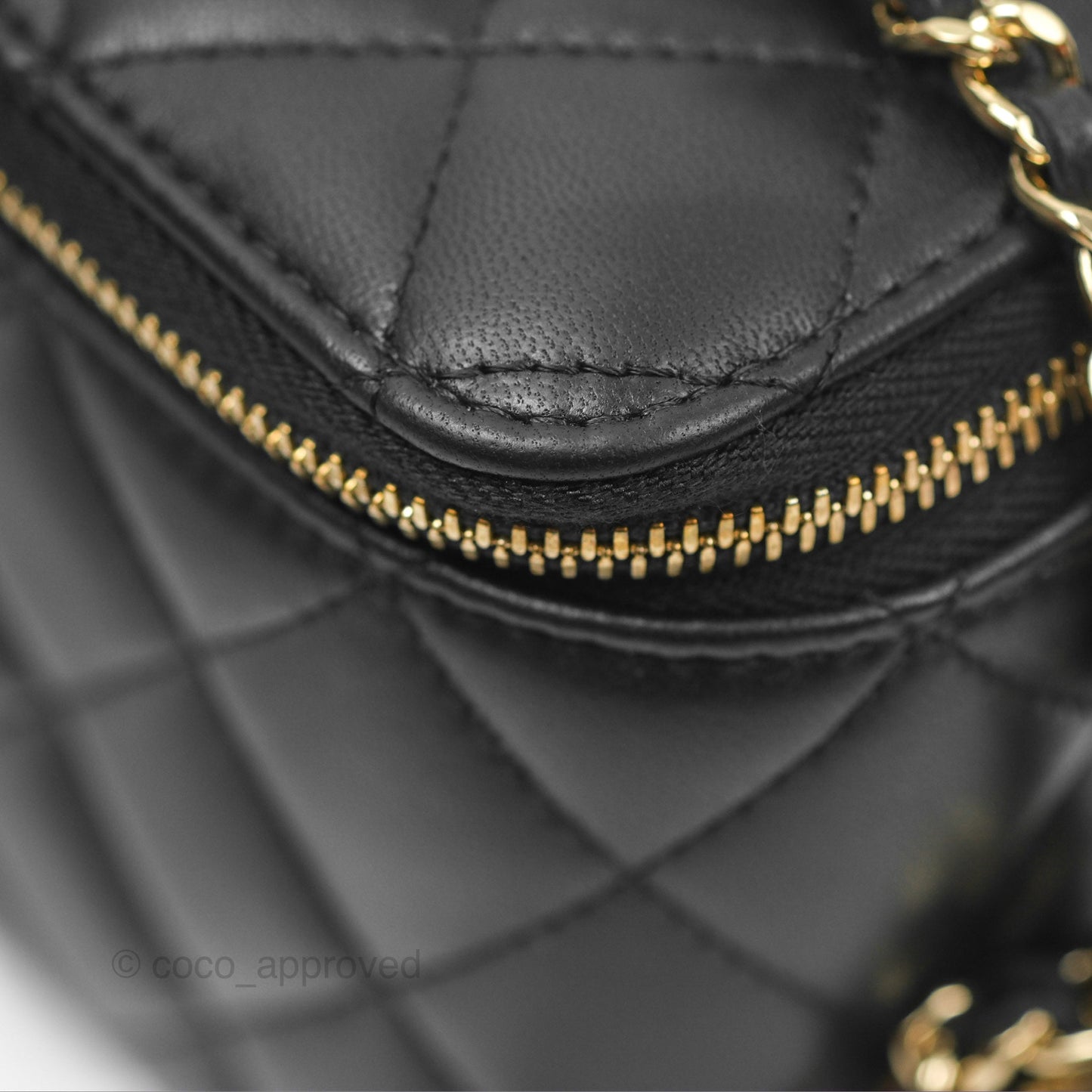 Chanel Ball Crush Vanity with Chain Black Lambskin Gold Hardware