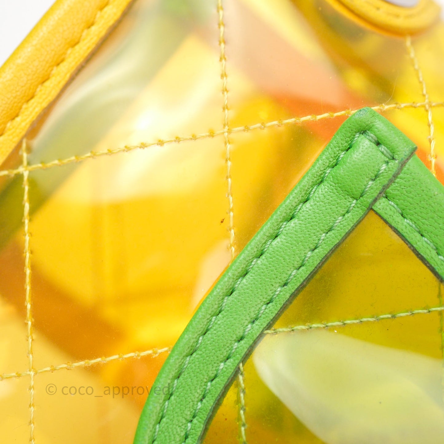 Chanel Mini Coco Splash Flap Bag PVC Lambskin Pink/Yellow/Green Silver Hardware