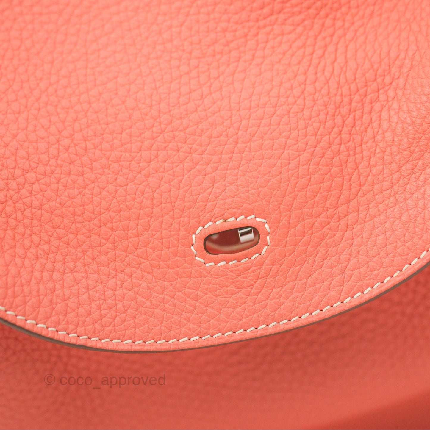Hermès Lindy 30 Flamingo Clemence Palladium Hardware