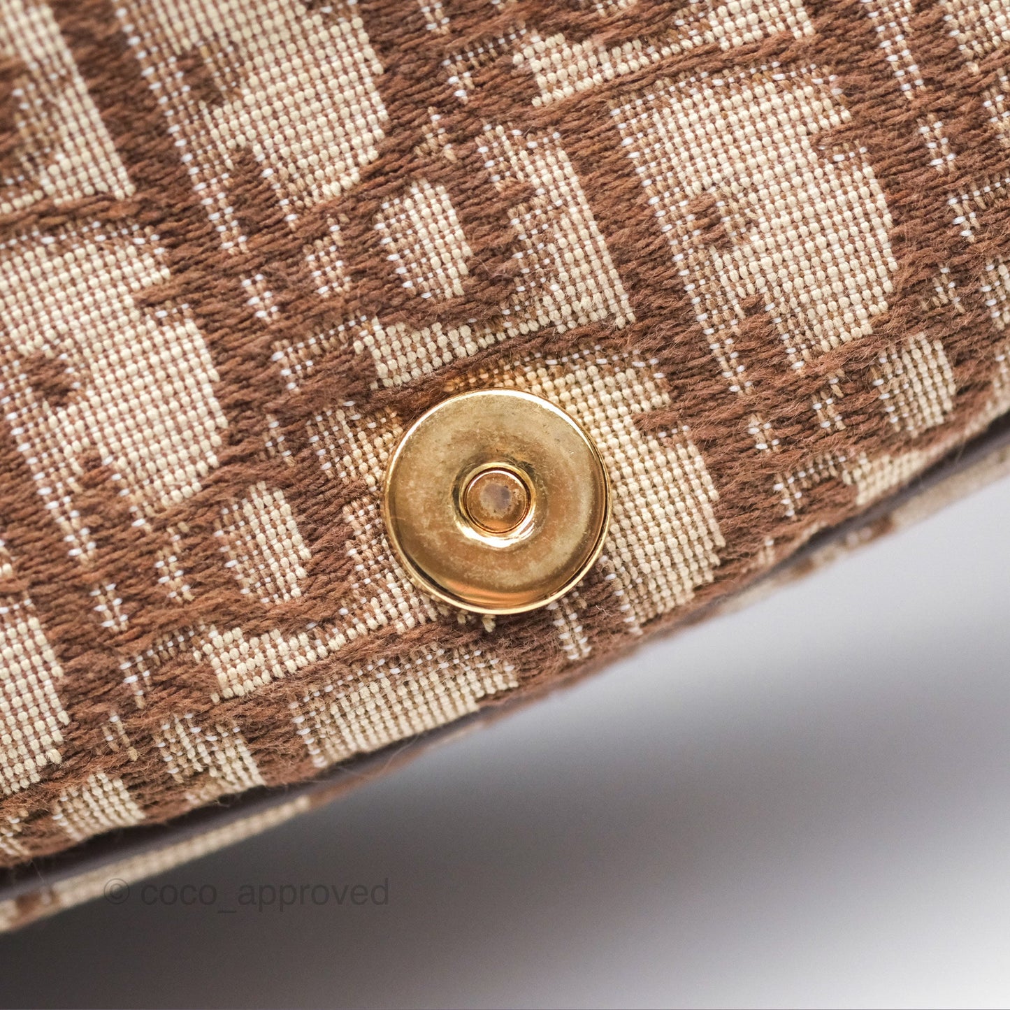 Dior Medium Bobby Bag Brown Oblique Jacquard Canvas Gold Hardware