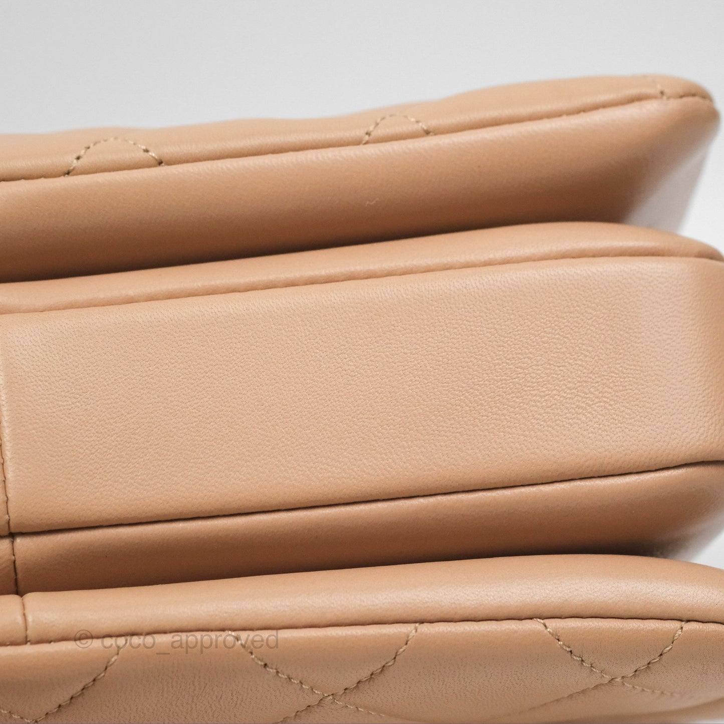 Chanel Trendy CC Small Beige Lambskin Gold Hardware 22S