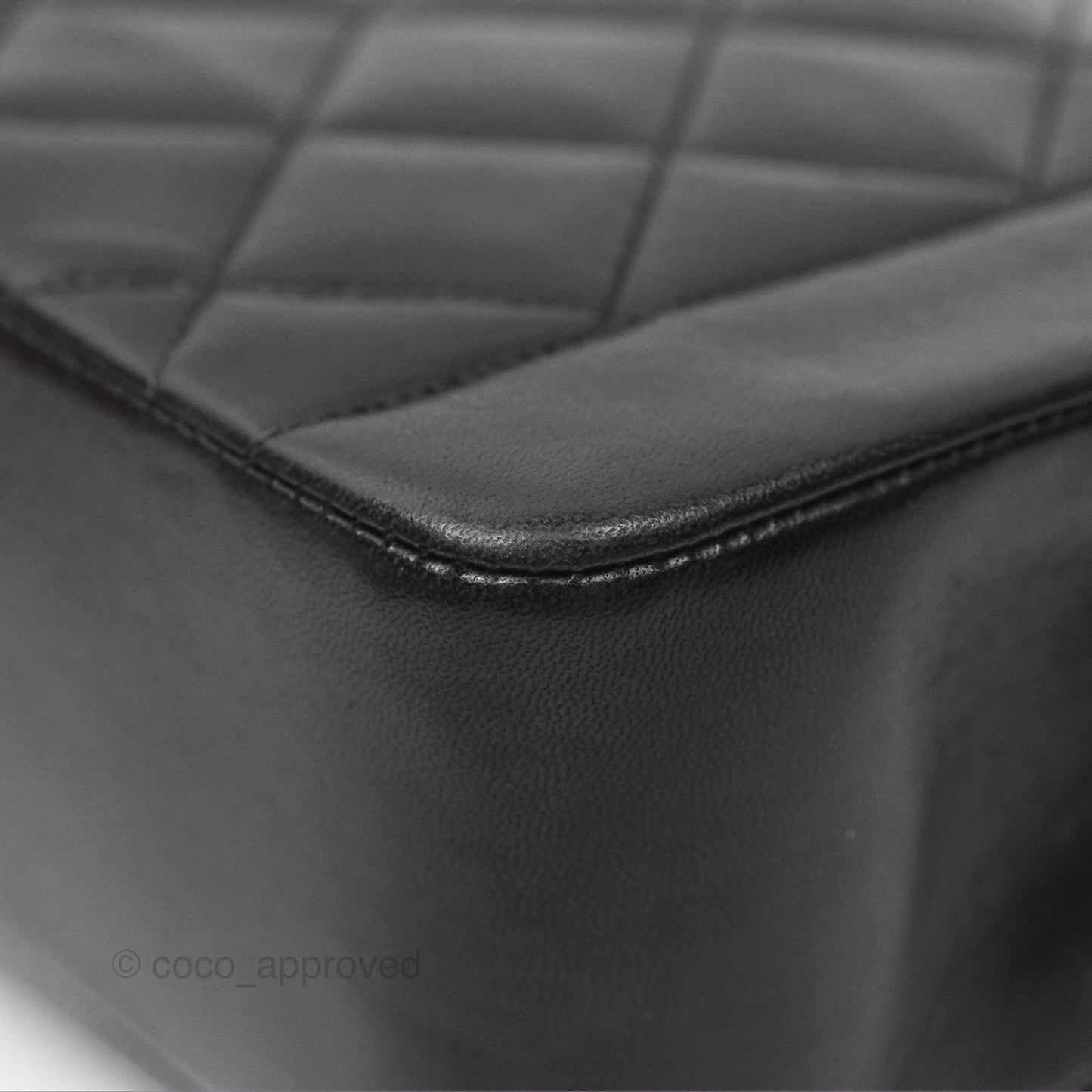 Chanel Vintage Small Quilted Classic Diana Flap Bag Black Lambskin 24K Gold Hardware
