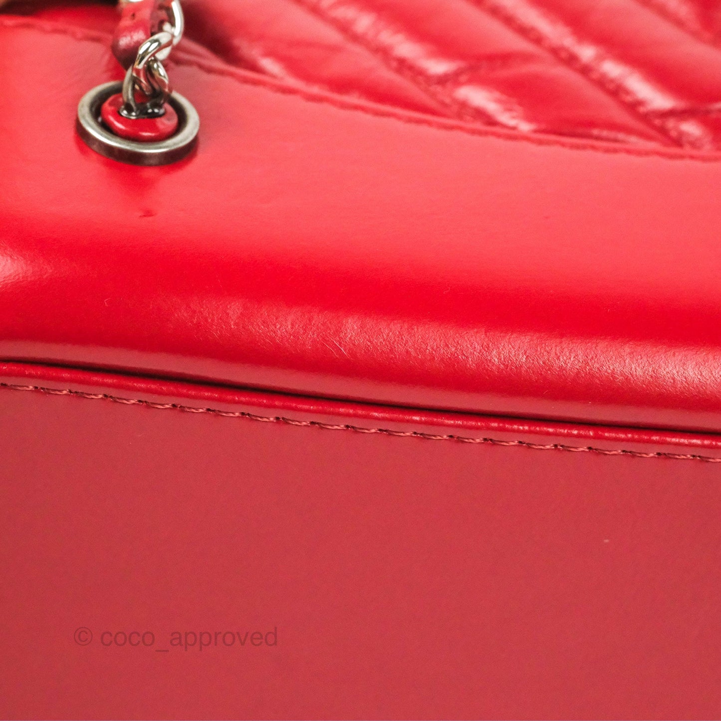 Chanel Small Chevron Gabrielle Backpack Dark Pink Aged Calfskin