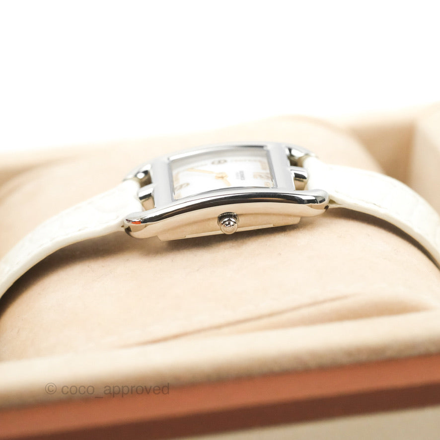 Hermès Cape Cod Watch Blanc Chantilly PM Palladium Hardware