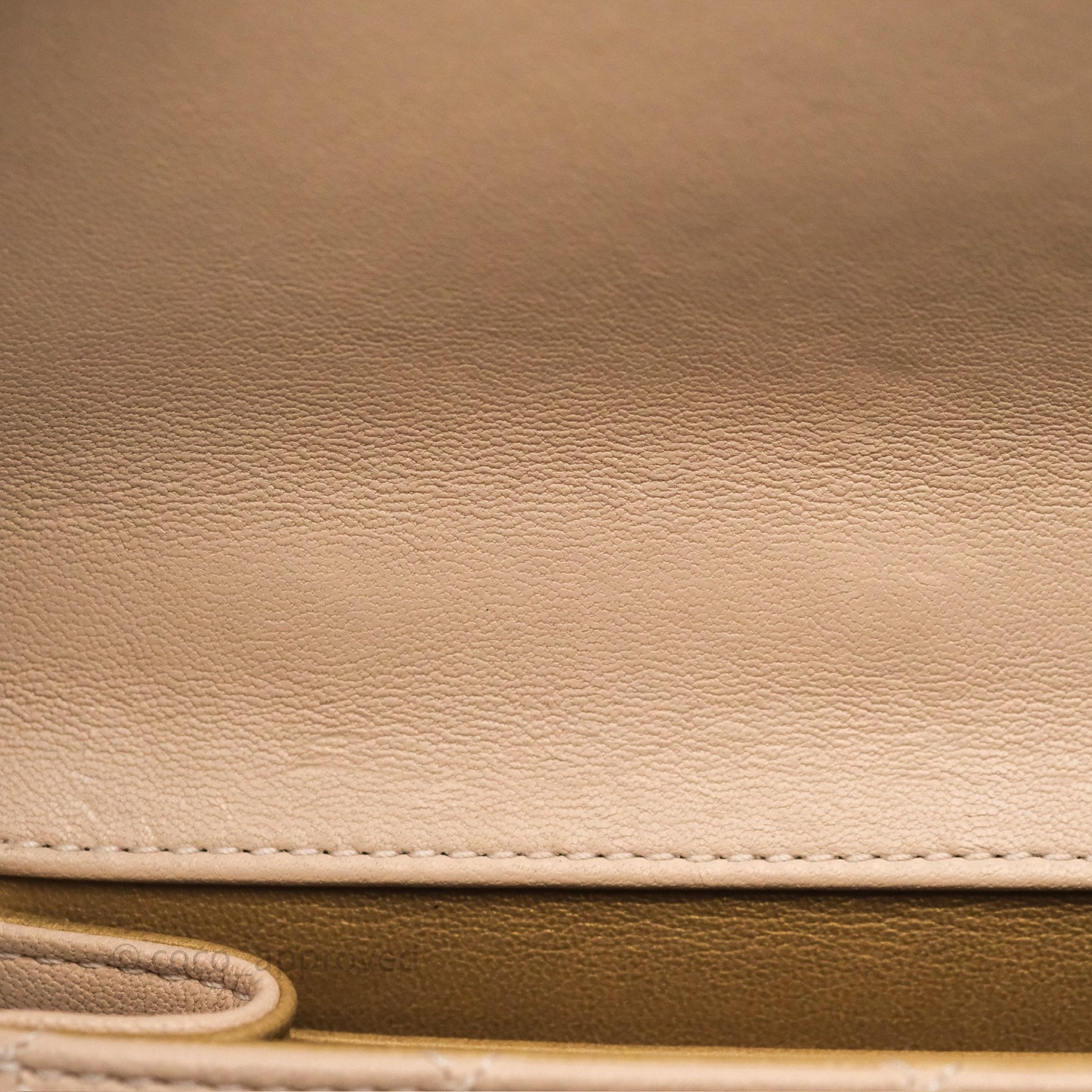 Chanel Chic Pearls Flap Quilted Beige Pink Goatskin Aged Gold Hardware