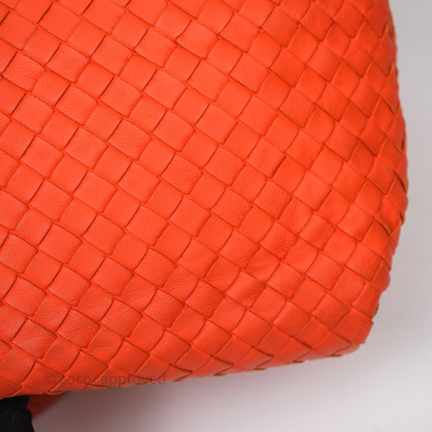 Bottega Veneta Nappa Intrecciato Parachute Tote Bag Orange