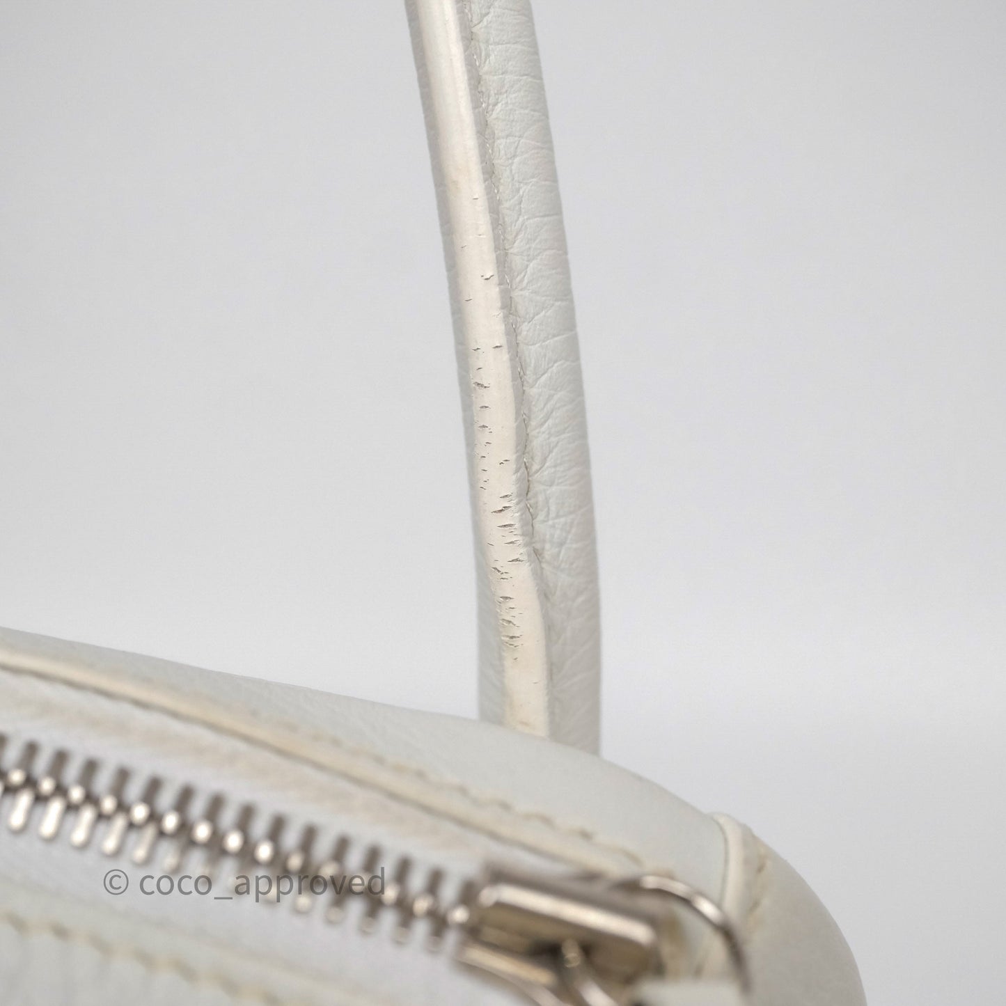 Hermès Lindy 30 White Clemence Palladium Hardware