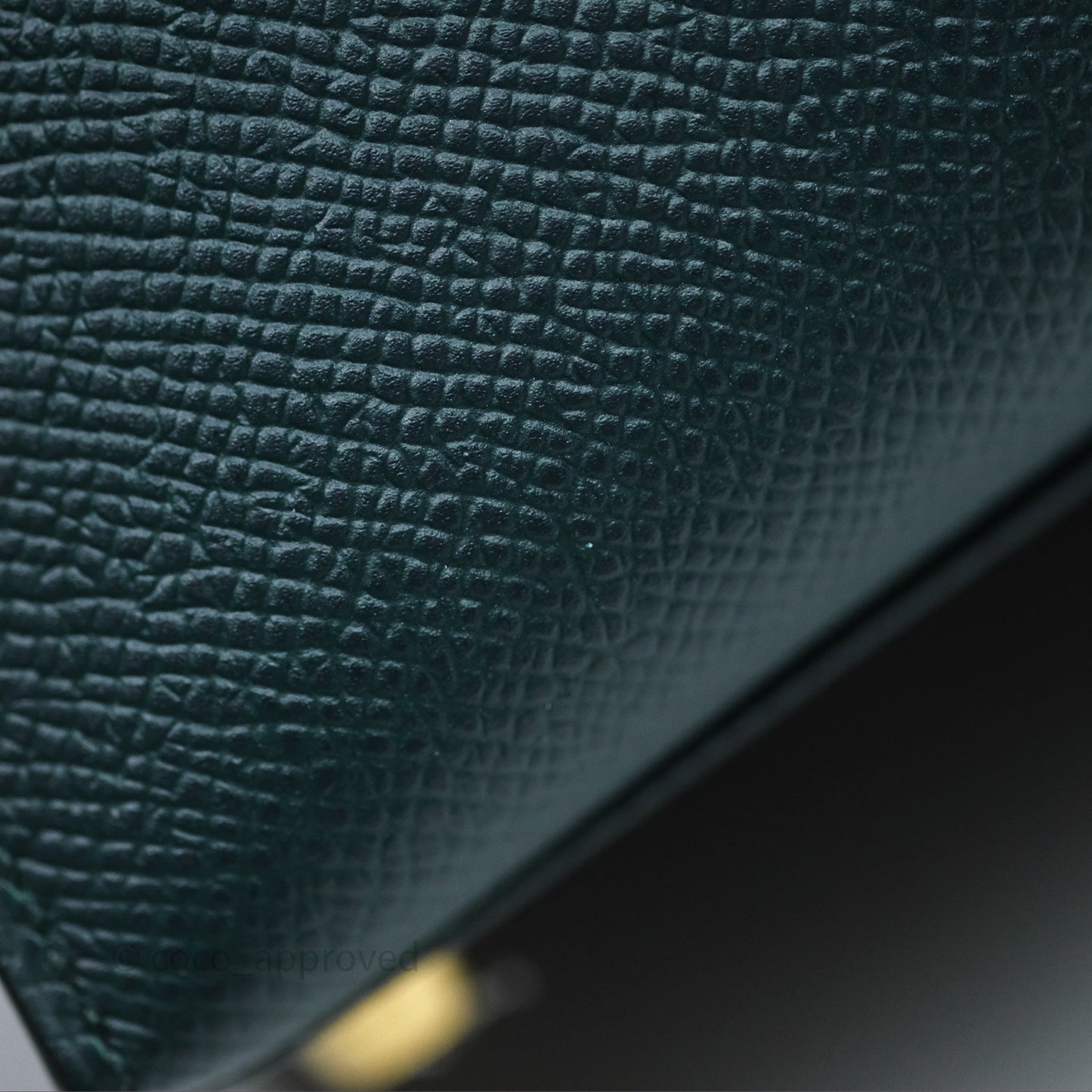 Hermès Kelly 28 Sellier Vert Cypres 6O Epsom Gold Hardware