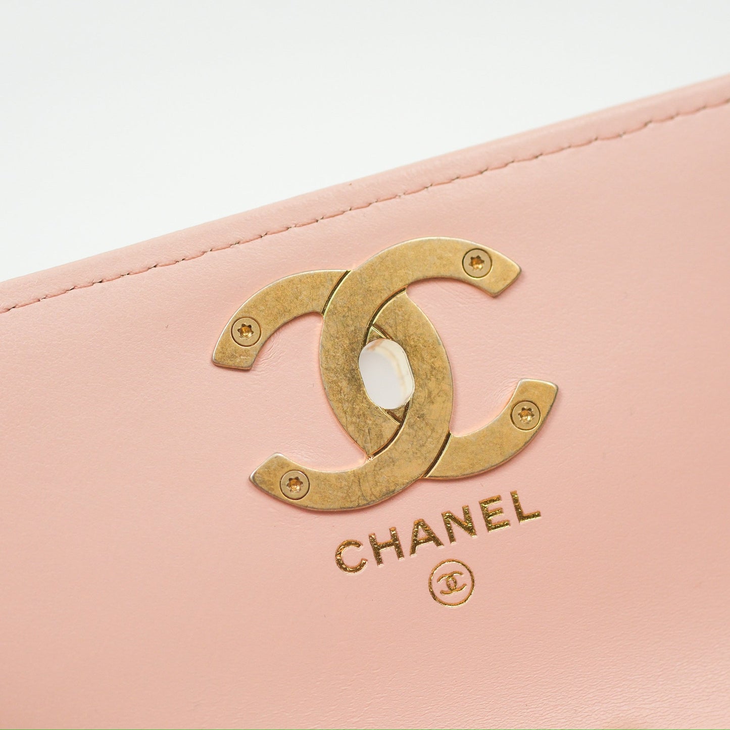 Chanel Mini WOC Phone Holder Pink Caviar Gold Hardware