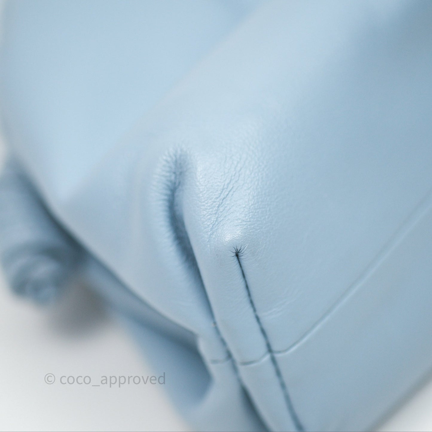 Bottega Veneta The Mini Pouch Ice Blue Calfskin