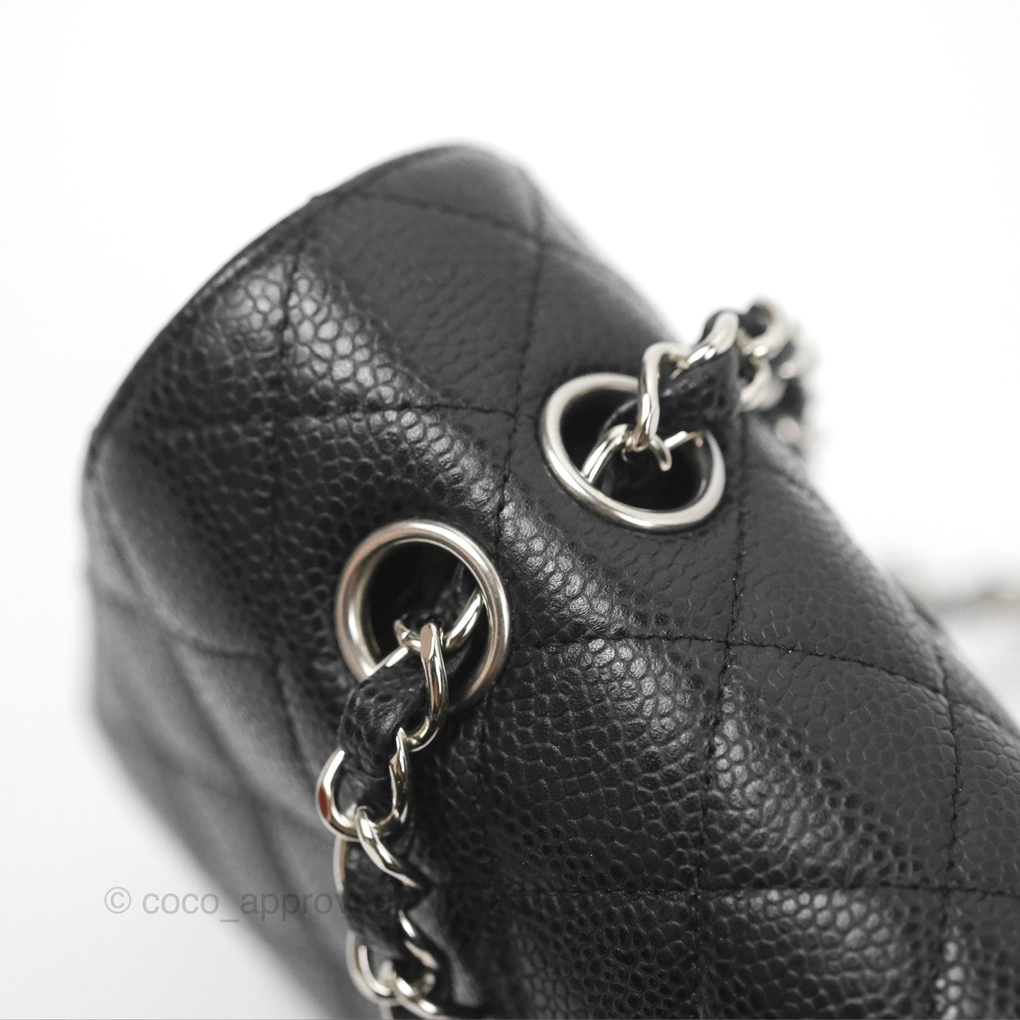 Chanel Classic M/L Medium Flap Quilted Black Caviar Silver Hardware