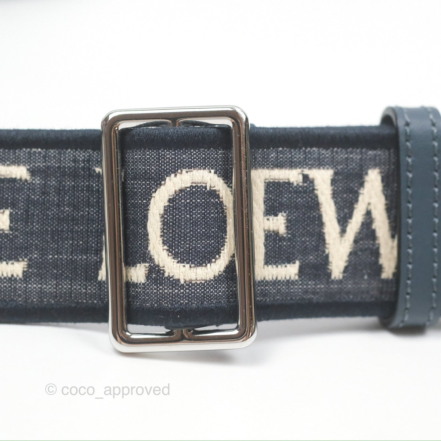 Loewe Mini Gate Dual bag Onyx Blue Soft Calfskin Jacquard Strap