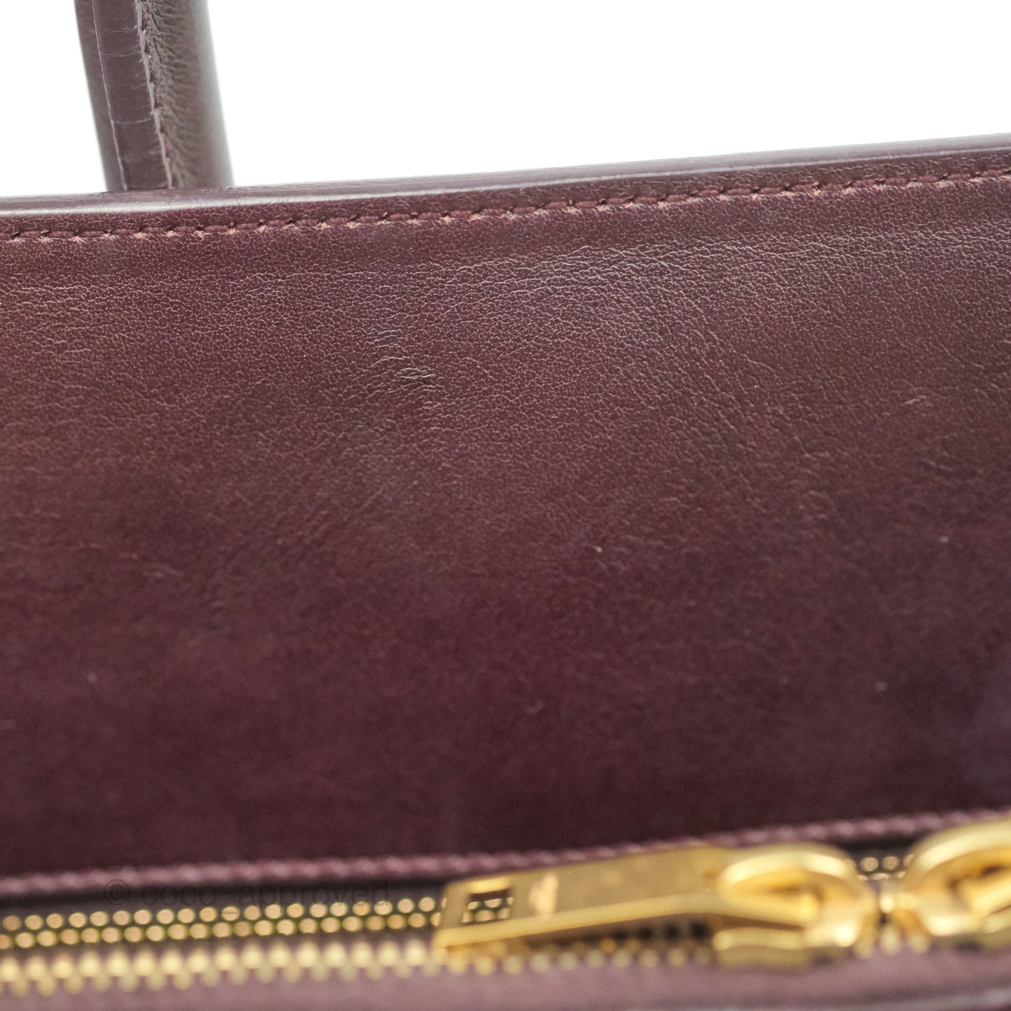 Saint Laurent Classic Sac De Jour Small Burgundy Smooth Calfskin Gold Hardware