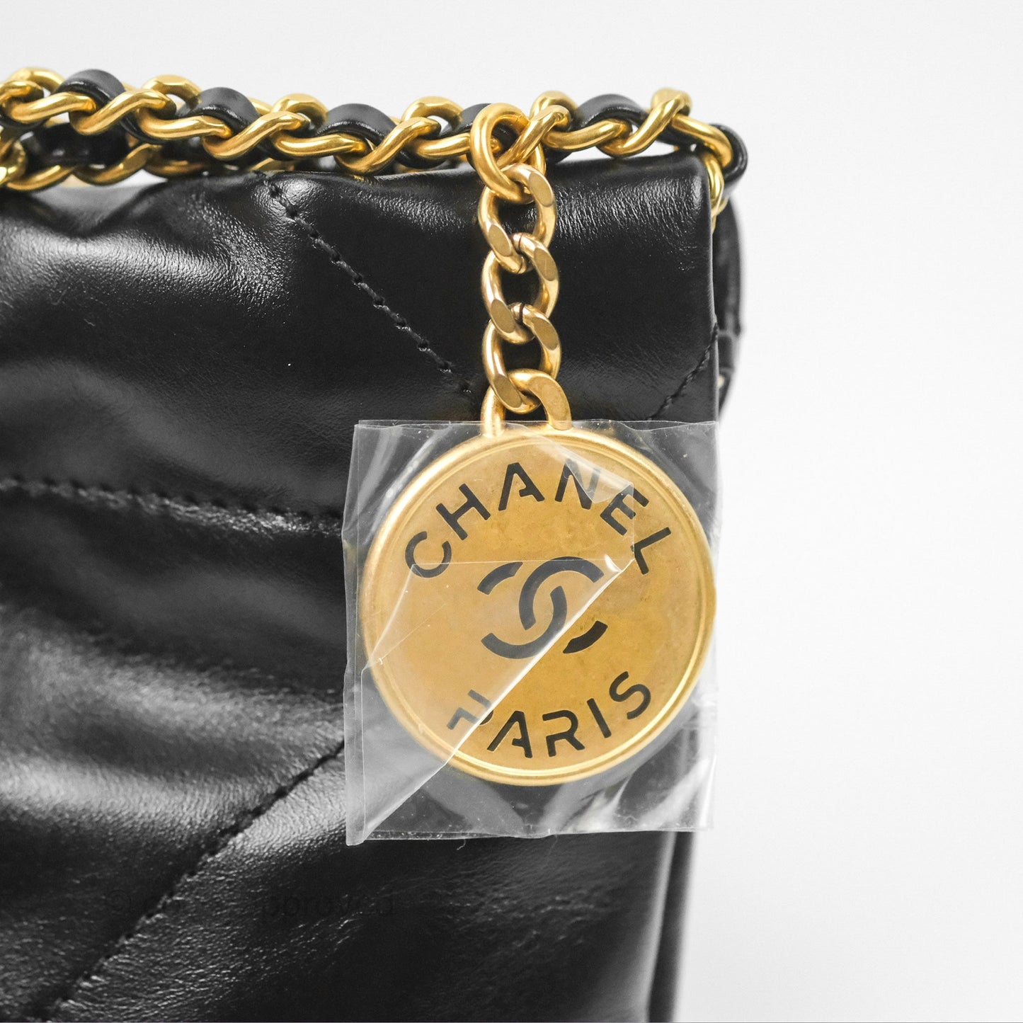 Chanel 22 Mini Bag Black Crumpled Calfskin