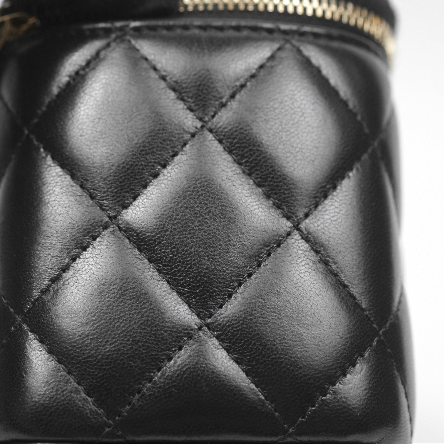 Chanel All Slide Vanity with Adjustable Chain Black Lambskin Aged Gold Hardware