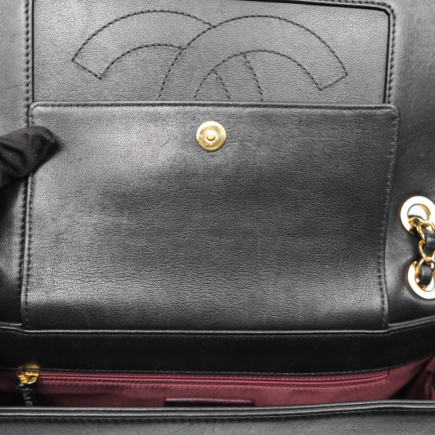 Chanel Mademoiselle Flap Bag Black Calfskin Gold Hardware