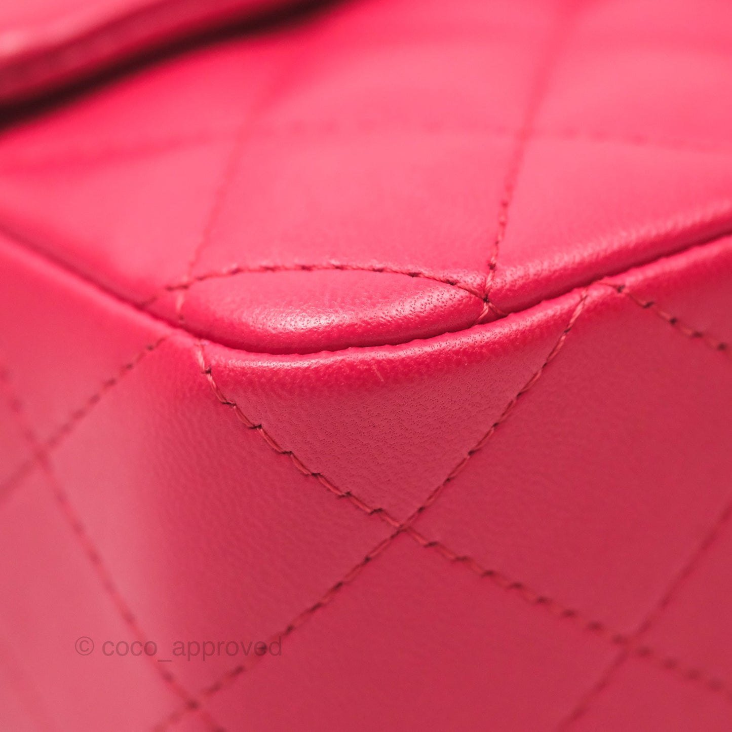 Chanel Quilted Mini Rectangular Flap Berry Red Lambskin Gold Hardware
