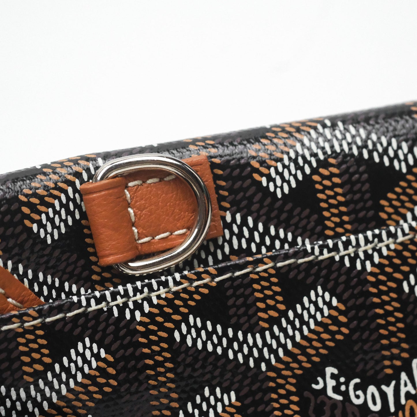Goyard Anjou Mini Bag Goyardine Canvas Black/ Tan