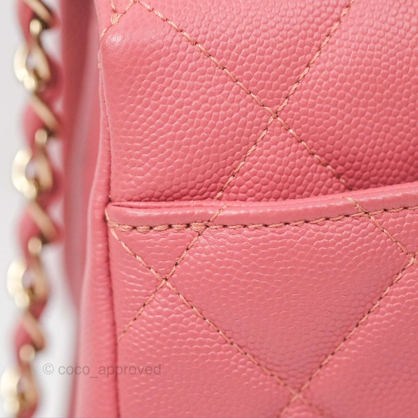 Chanel Quilted Medium Business Affinity Flap Pink Caviar Gold Hardware