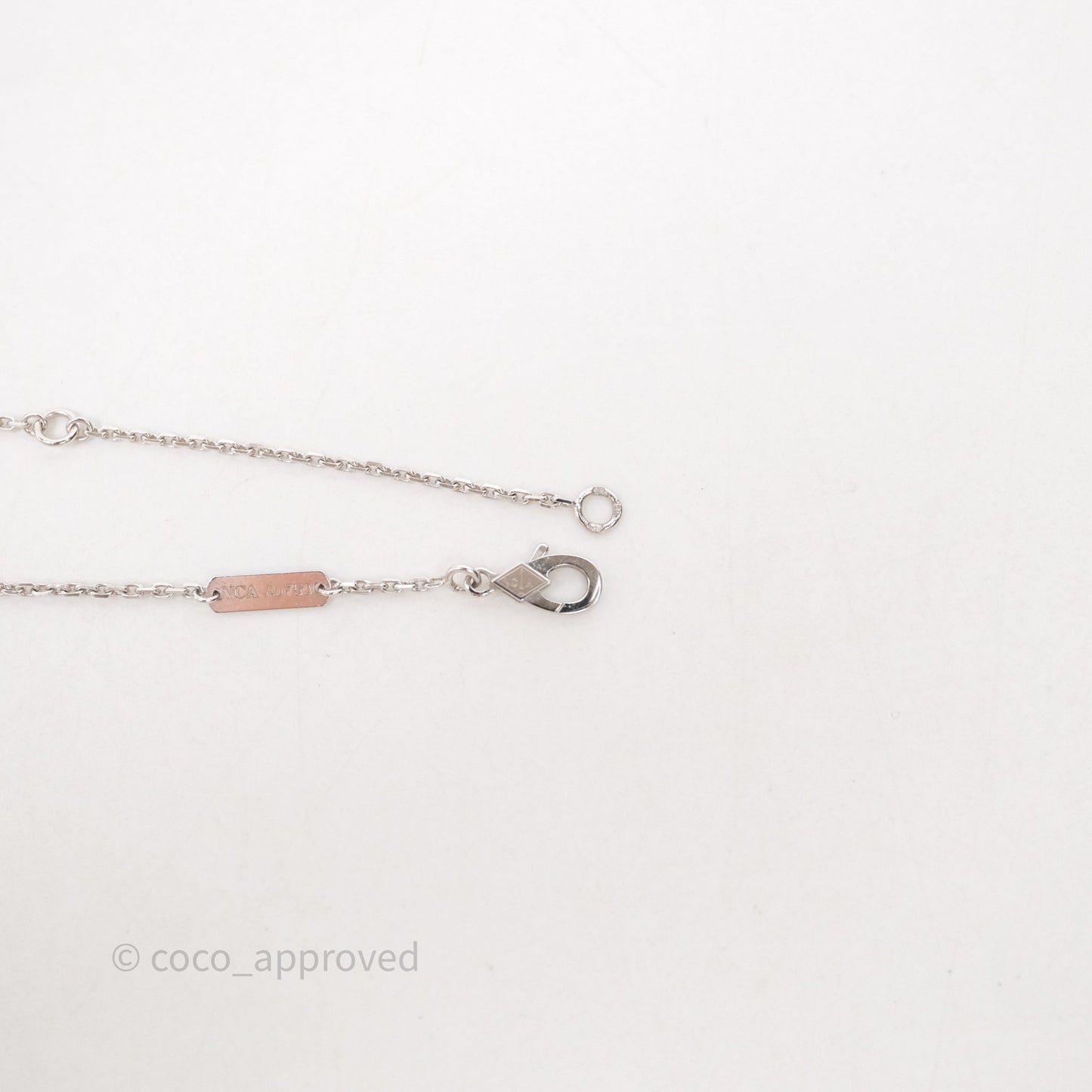 Van Cleef & Arpels Vintage Alhambra Pendant Necklace White Mother-of-pearl White Gold