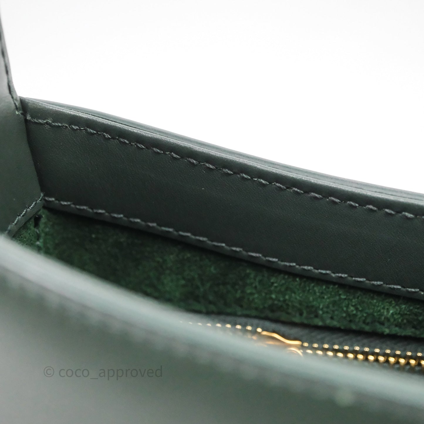 Saint Laurent ‘Le 5 a 7’ Hobo Bag Dark Green Smooth Calfskin