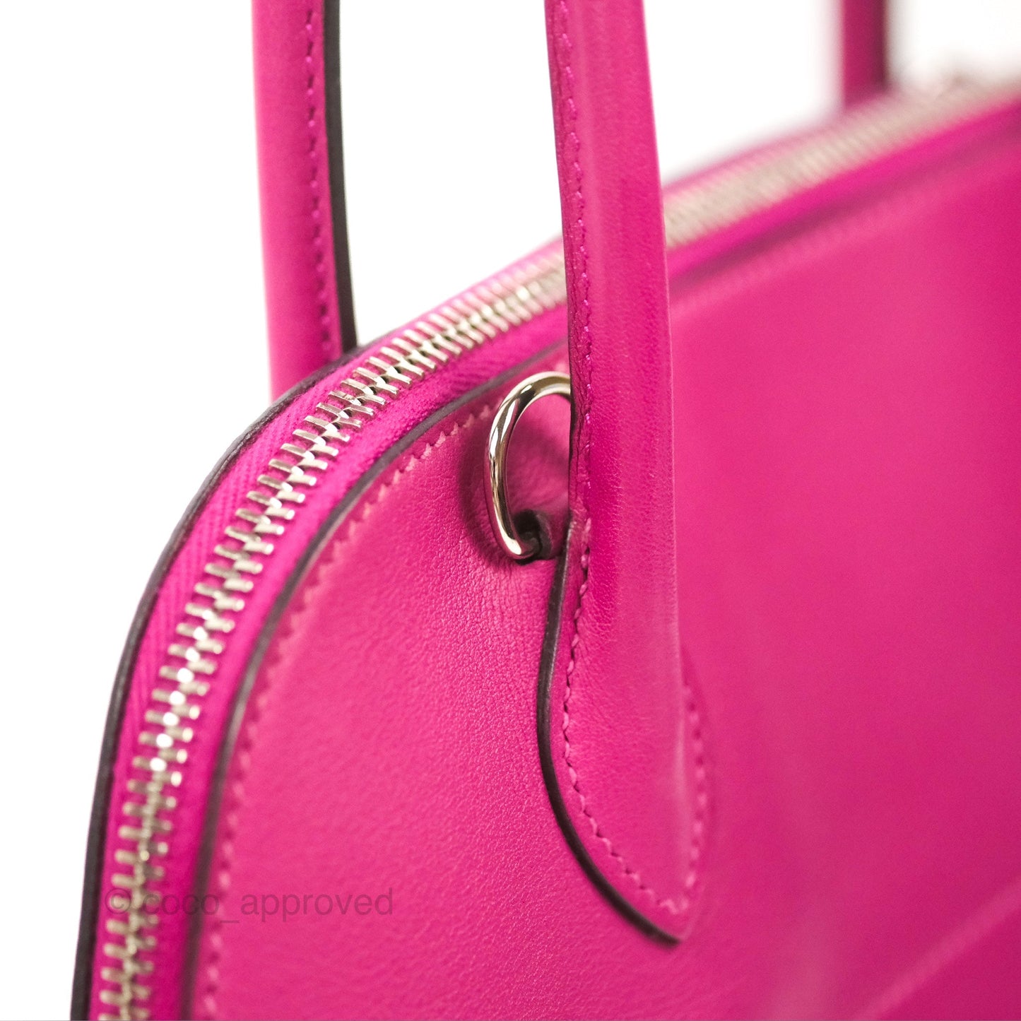 Hermès Bolide 27 Rose Pourpre Swift Palladium Hardware