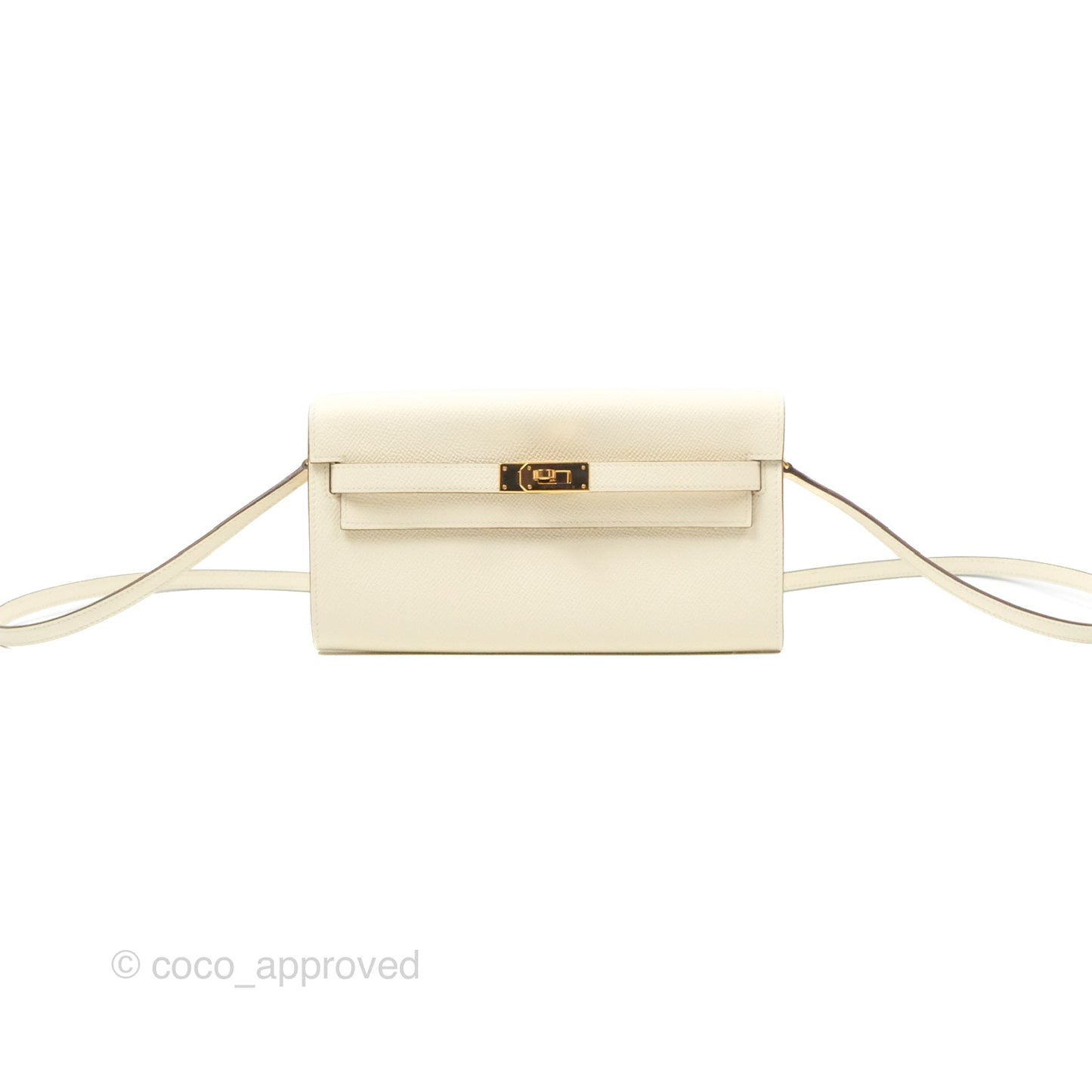 Hermès Kelly To Go Wallet Nata / Jaune Poussin Epsom Gold Hardware