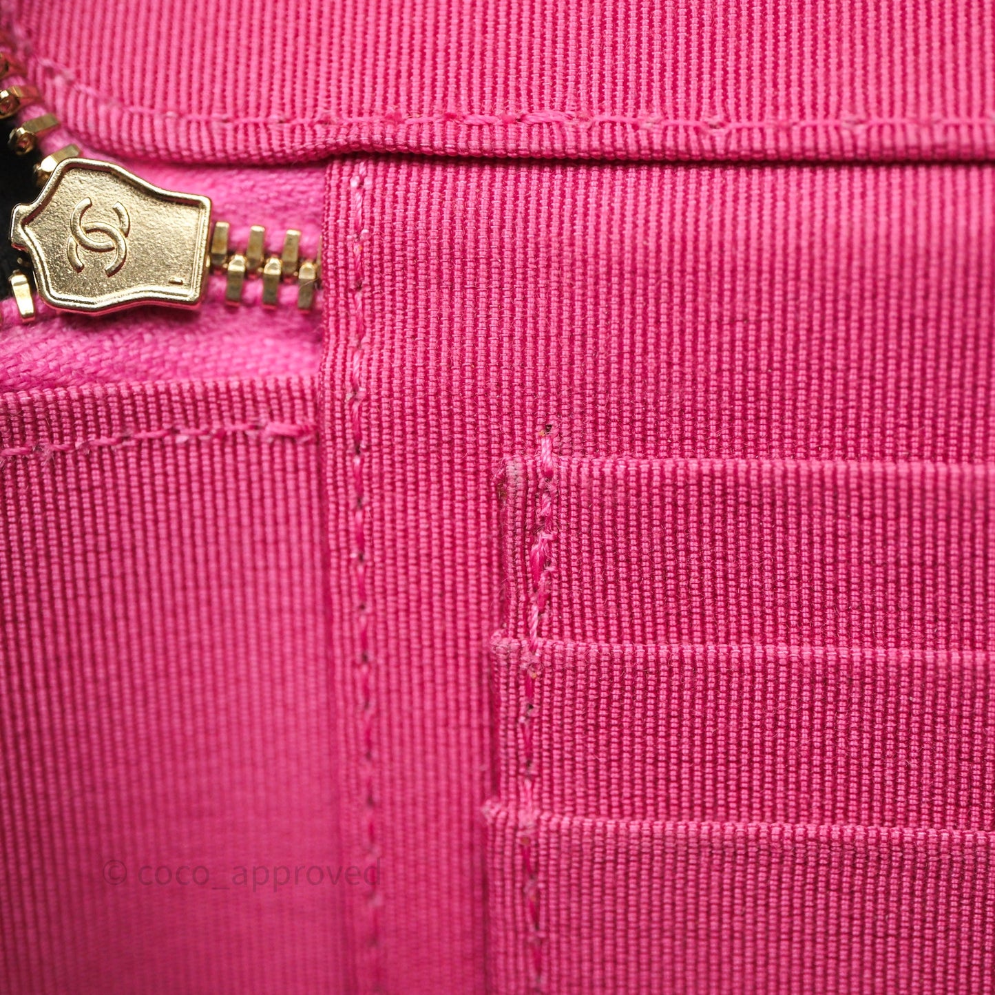 Chanel Classic Vanity With Chain Pink Caviar Gold Hardware