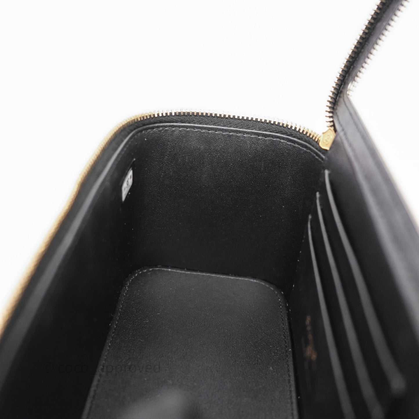 Chanel Crystals Top Handle Vanity Rectangular Black Lambskin Gold Hardware