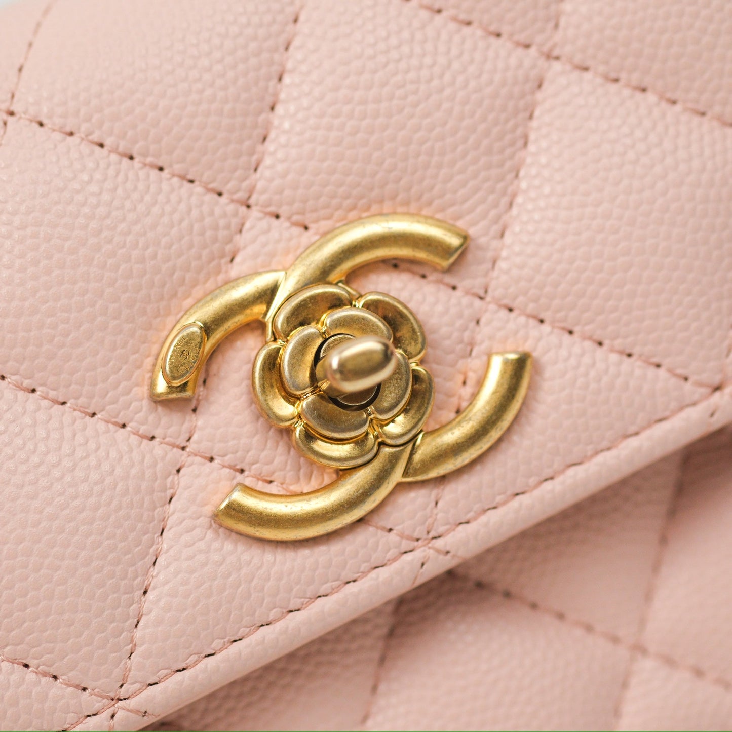 Chanel Mini WOC Phone Holder Pink Caviar Gold Hardware