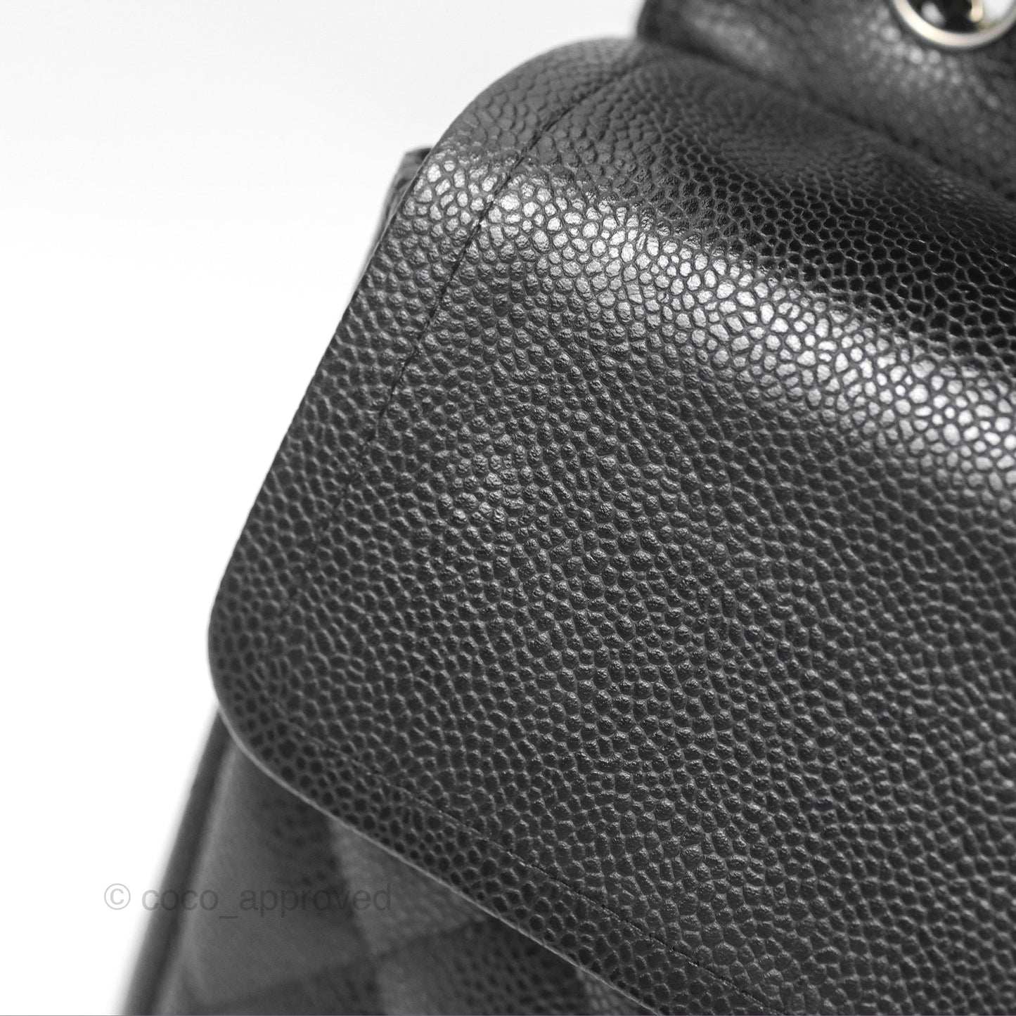 Chanel Jumbo Double Flap Black Caviar Silver Hardware⁣⁣