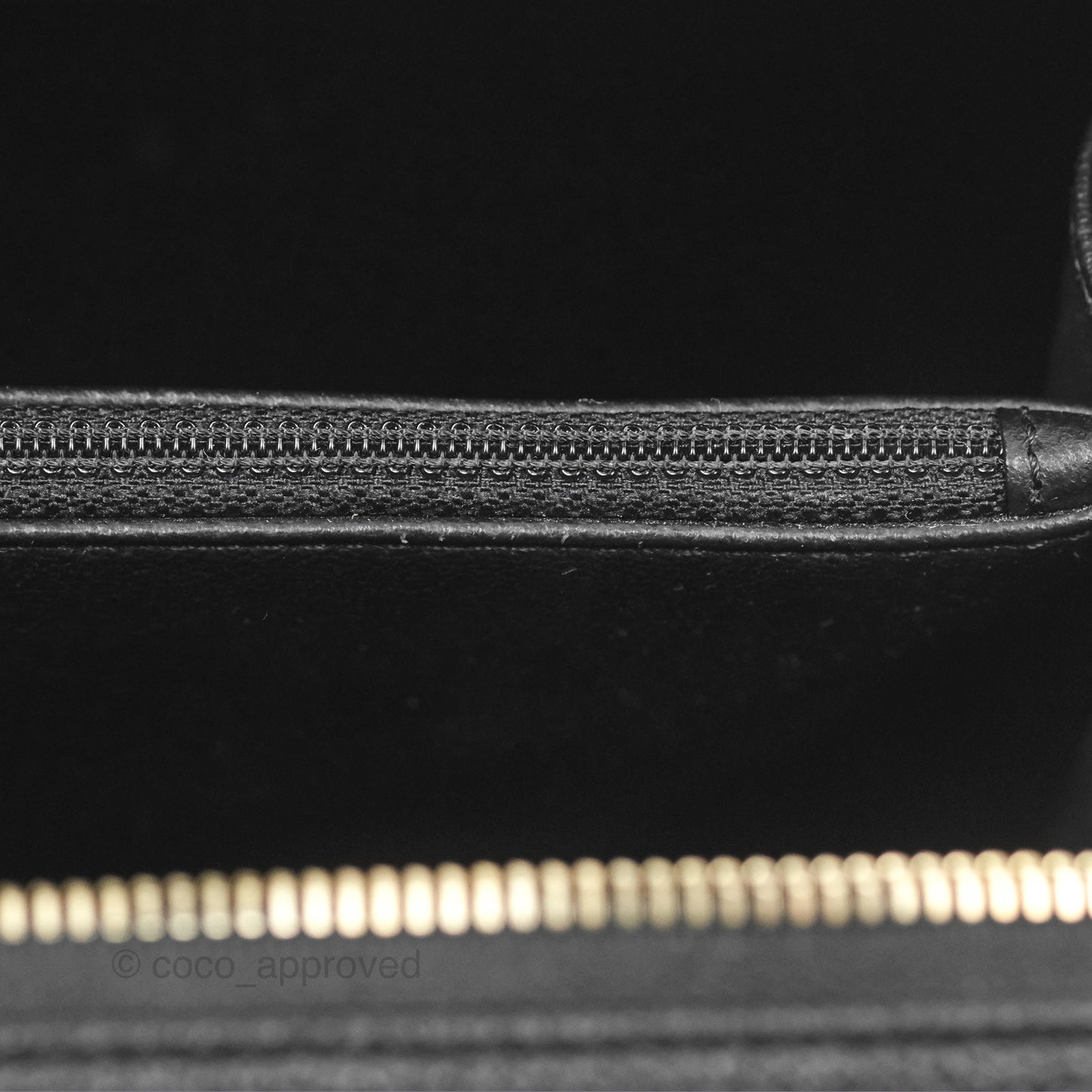 Chanel Quilted Medium CC Filigree Vanity Case Black Caviar Aged Gold Hardware