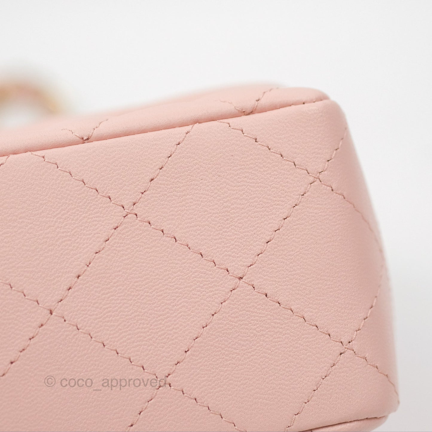 Chanel Quilted Mini Rectangular Flap Pink Lambskin Gold Hardware